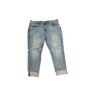Denizen From Levi's Boyfriend Cropped Distressed Jean Sz 16 Women